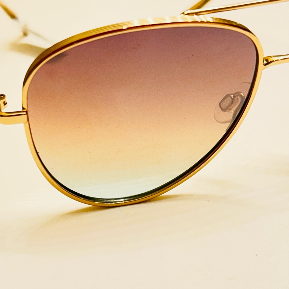 🔥EXTREMELY🔥 RARE Henri Bendel Brynn Gradient Aviator Sunglasses - Picture 5 of 14